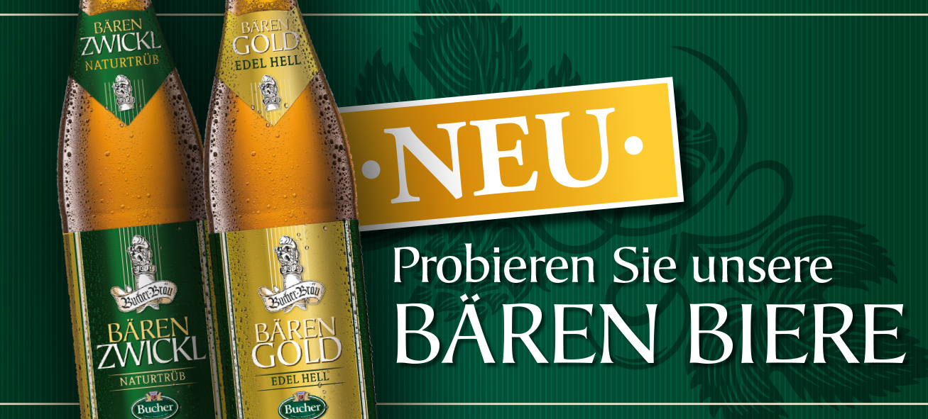 Grafikteaser Probieren Sie unsere Bären Biere